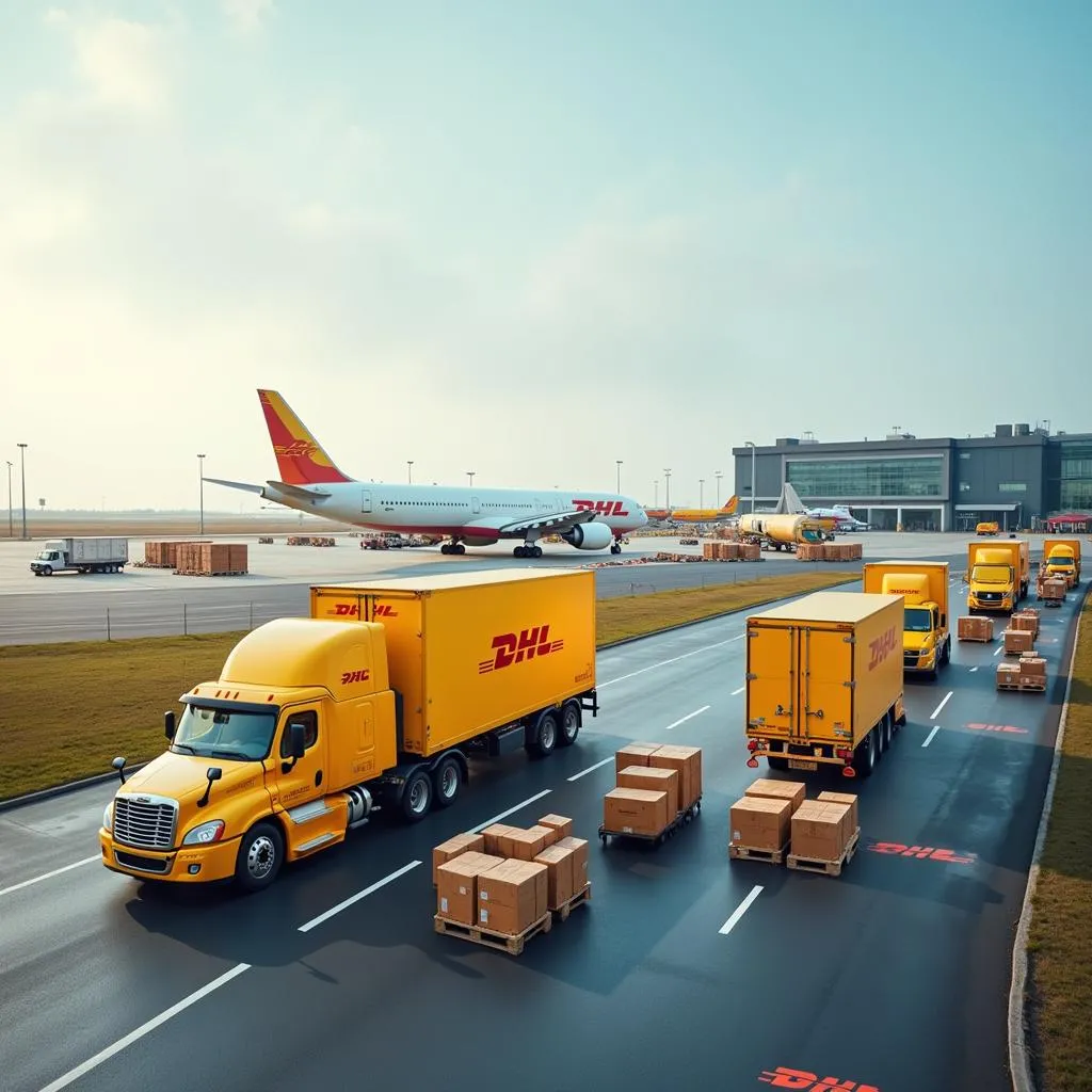 Công ty DHL vận chuyển hàng hóa toàn cầu