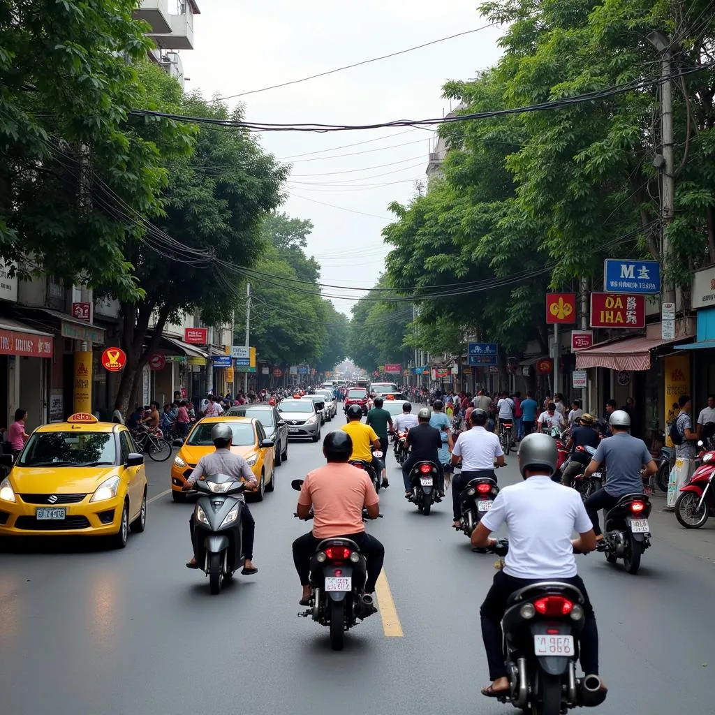 Di chuyển bằng taxi ở Hà Nội