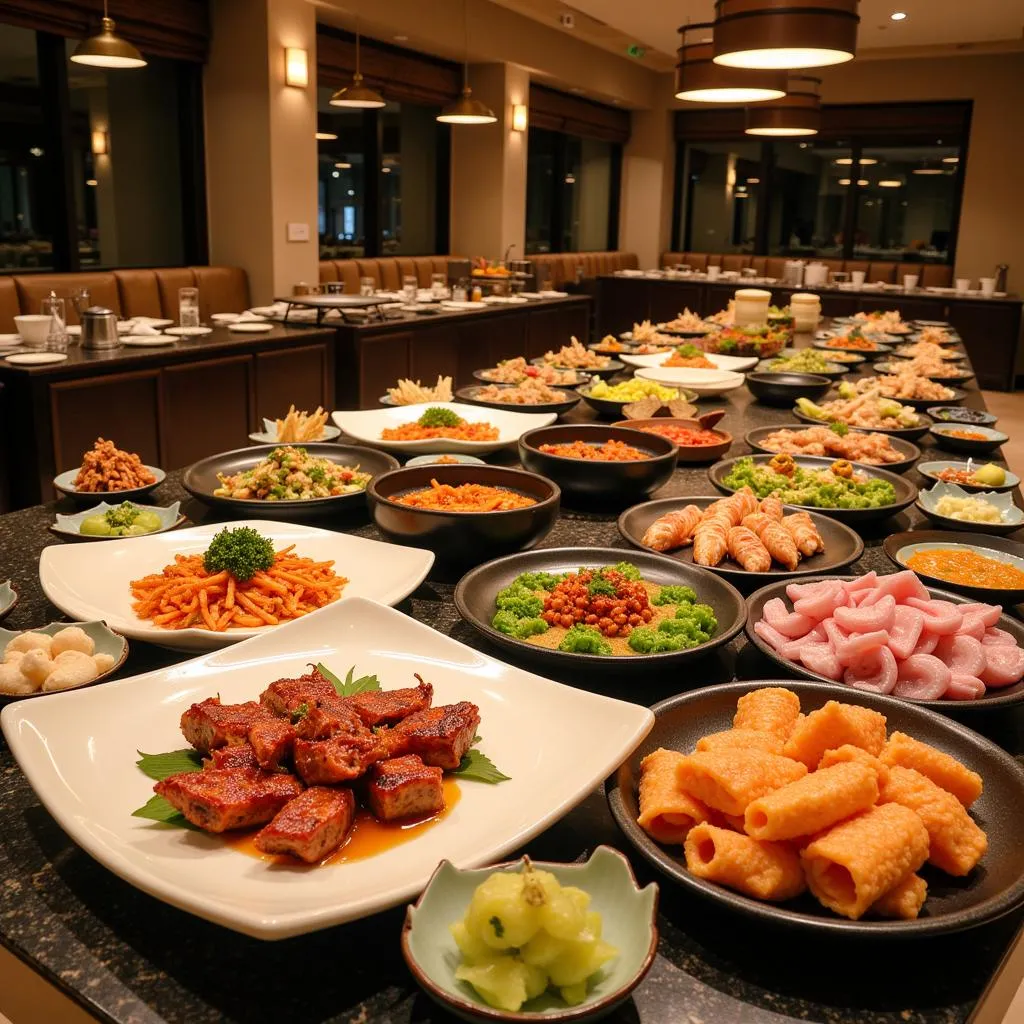 Món ăn đa dạng tại Hana Buffet