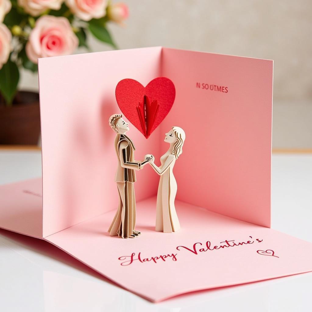 Thiệp chúc mừng Valentine 3D Lovepop