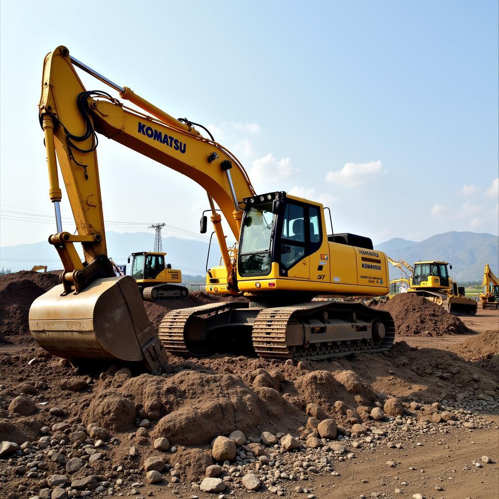 Máy đào bánh lốp Komatsu - Uy tín và chất lượng