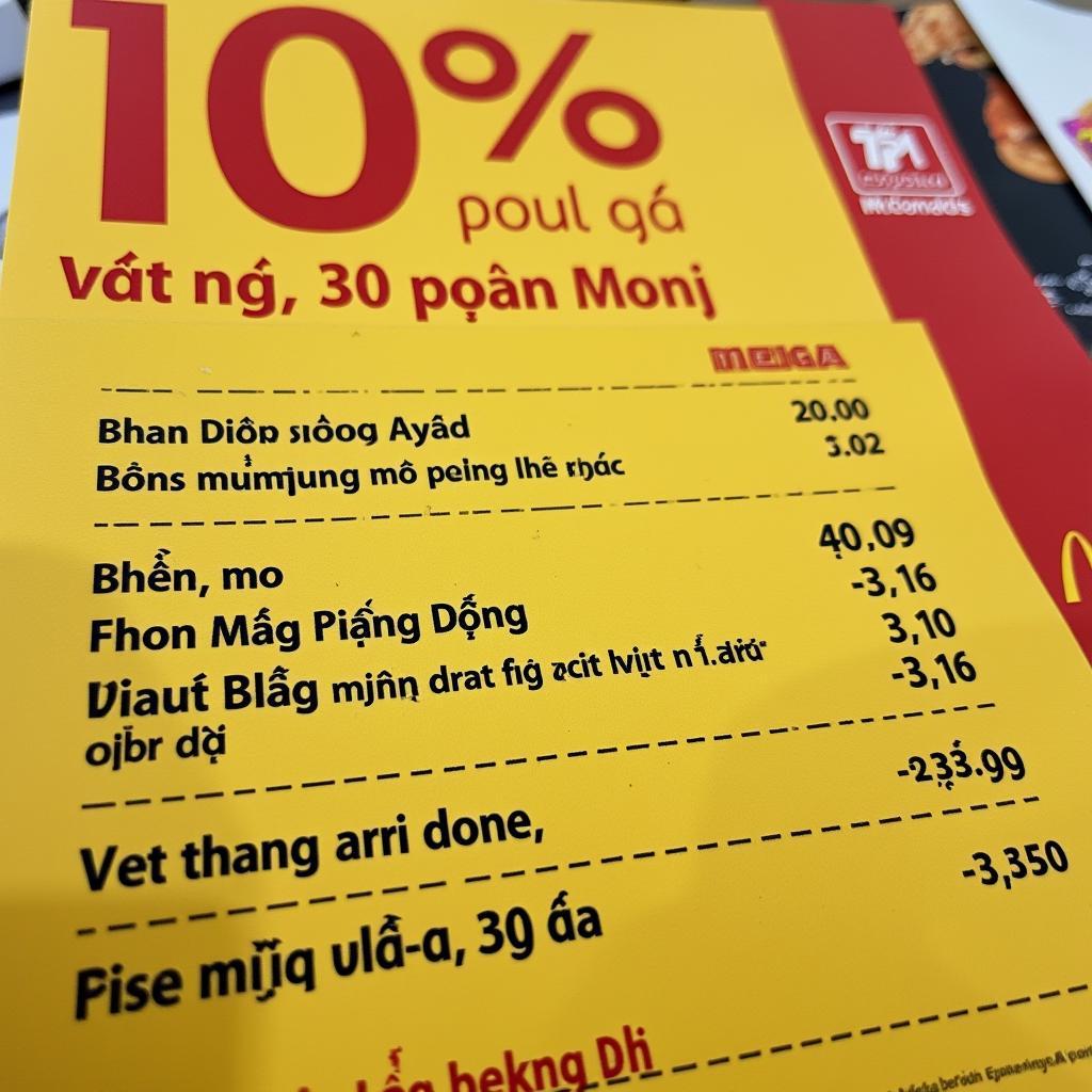 Menu McDonald's giá rẻ