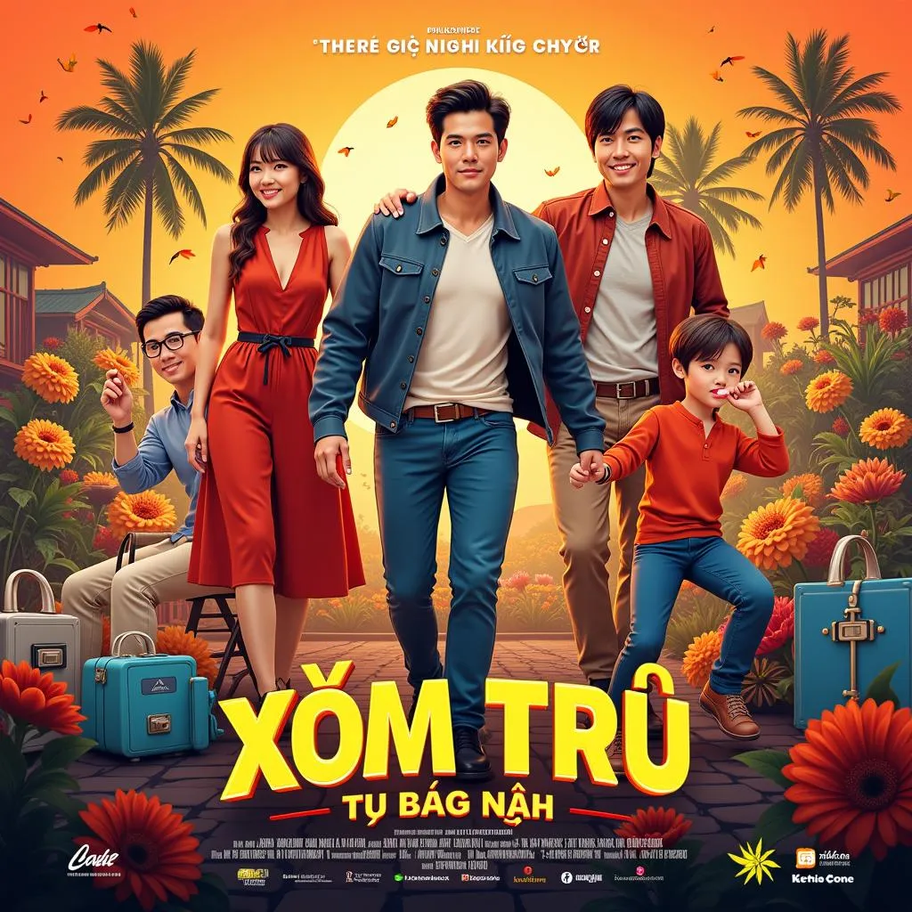 Poster phim xóm trọ 3D thu hút