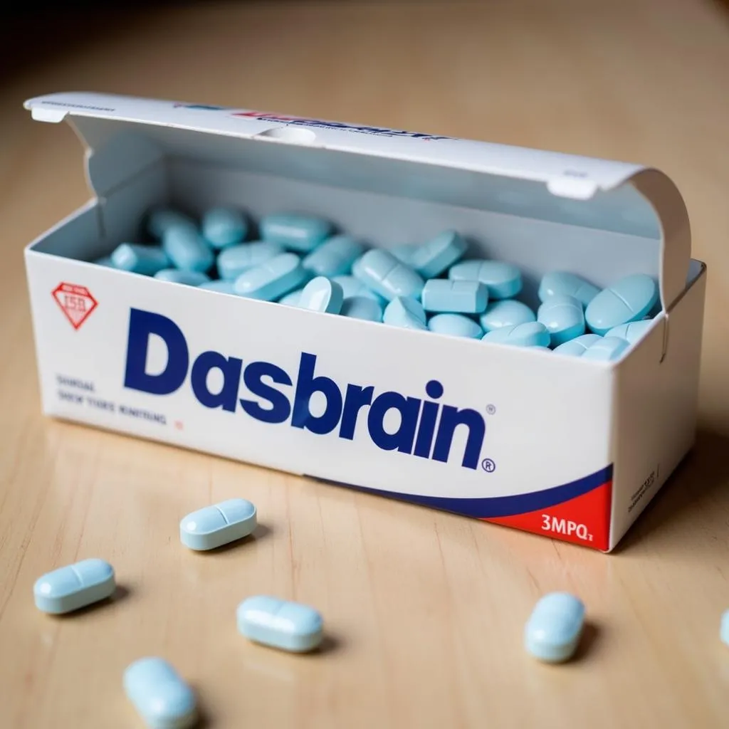 Hộp thuốc Dasbrain trên bàn