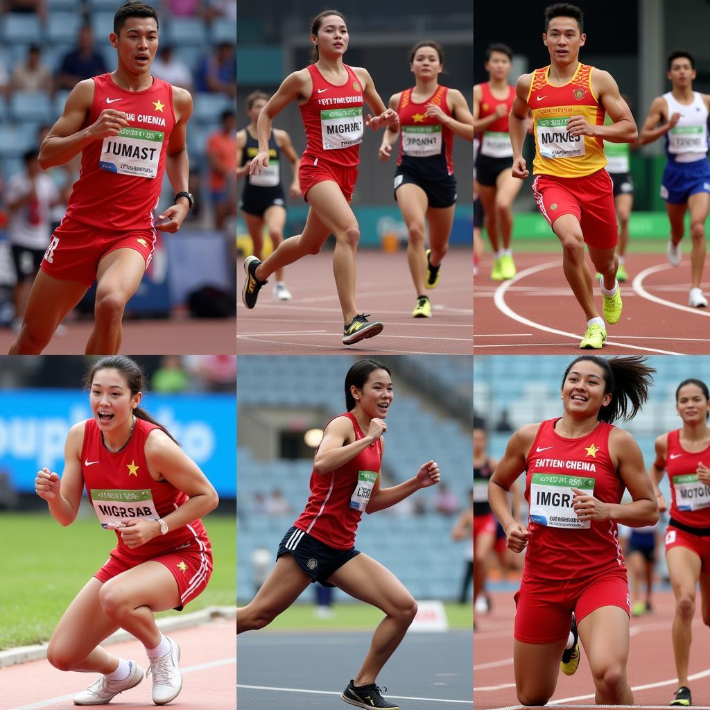 Hình ảnh các vận động viên Việt Nam thi đấu tại SEA Games 30